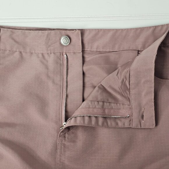 Lulus Women's Mauve 5 Pocket Check Textured Cargo Mini Skort Size XL NWT - Picture 5 of 13